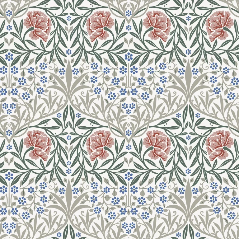 Oxford Union Floral Vines Wallpaper - Pink — Ảnh 4