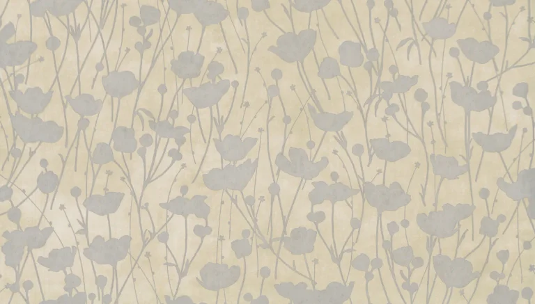 Ronald Redding Shimmering Poppies Wallpaper - Cream — Image 3