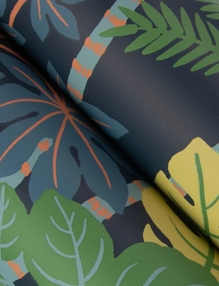 Caspian Jungle Prowl Wallpaper - Navy — Ảnh 7