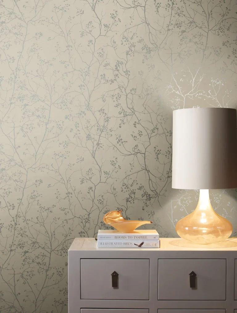 Luminous Branches Wallpaper - Taupe/Silver — Image 3