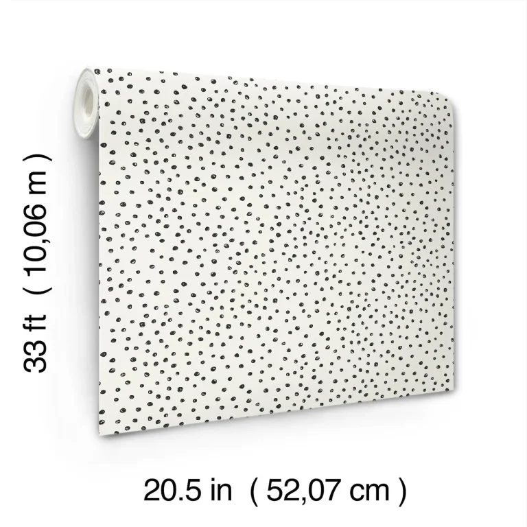 Cassie Petite Polka Wallpaper - Black — Ảnh 3