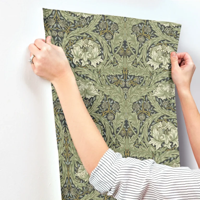 African Marigold Floral Wallpaper - Sea Green — Ảnh 2