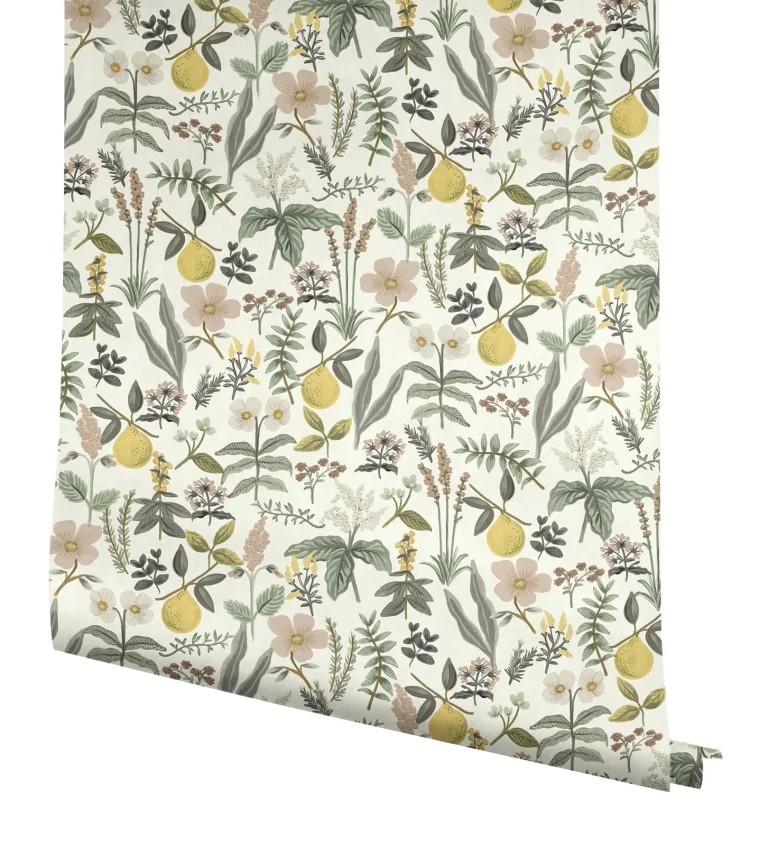 Rifle Paper Co. Herb Garden Botanical Peel and Stick Wallpaper - Cream — Ảnh 4
