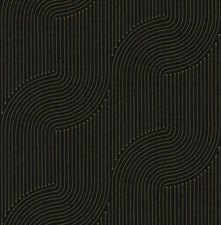 Braddock Rhythmic Flow Wallpaper - Black — Ảnh 4