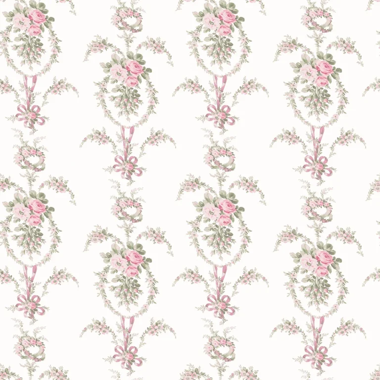 LoveShackFancy Rose Cheeks Floral Cluster Wallpaper - Party Pink — Ảnh 5