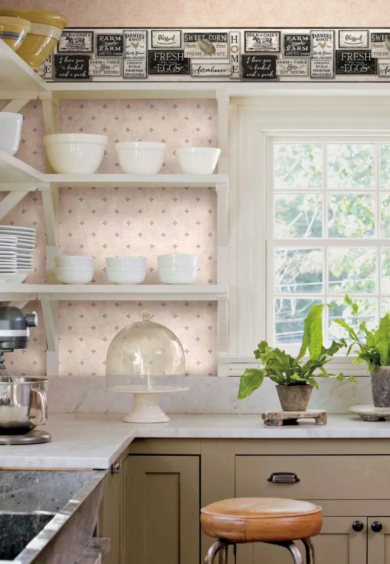 Farm to Table Wallpaper Border - Farmhouse