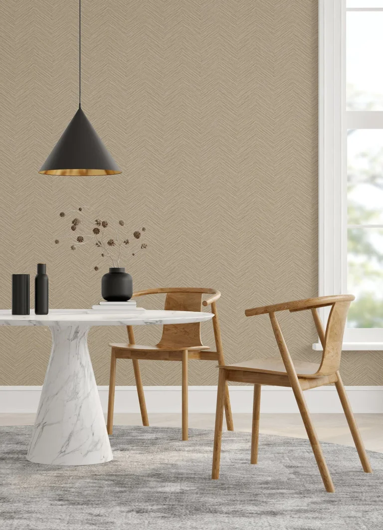 Apex Weave Wallpaper - Beige — Ảnh 4