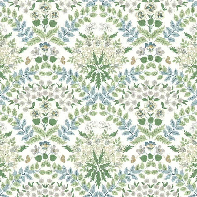Rifle Paper Co. Bramble Wallpaper - Blue/Green — Ảnh 4