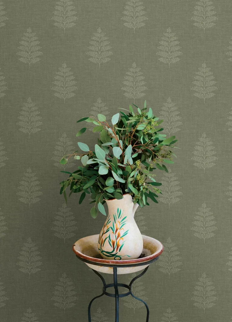 Chesapeake Frond Leaf Wallpaper - Dark Green — Ảnh 4
