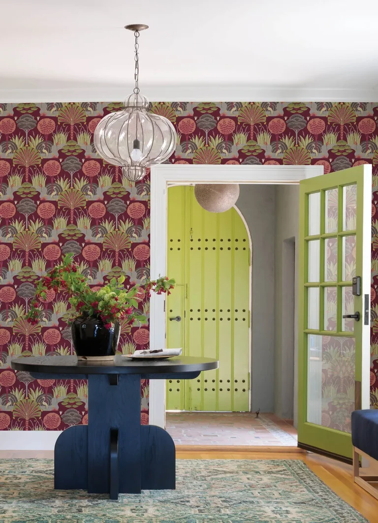 Mandeville Tropical Paradise Wallpaper - Raspberry — Ảnh 4