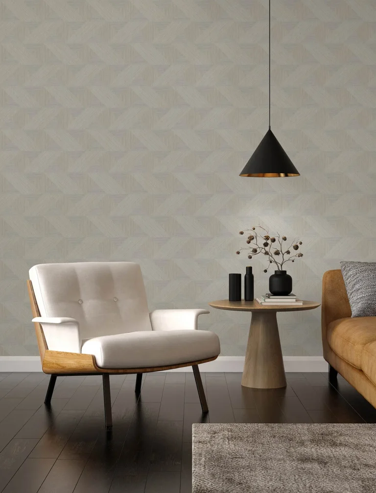 Presley Tessellation Wallpaper - Grey — Ảnh 3