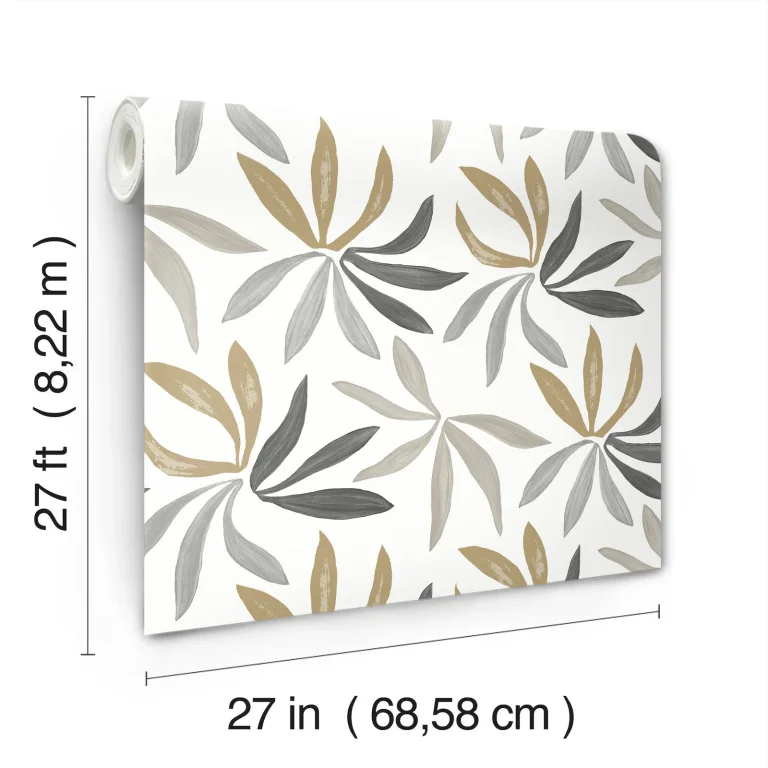 Little Garden Wallpaper - Graphite & Gold — Ảnh 4