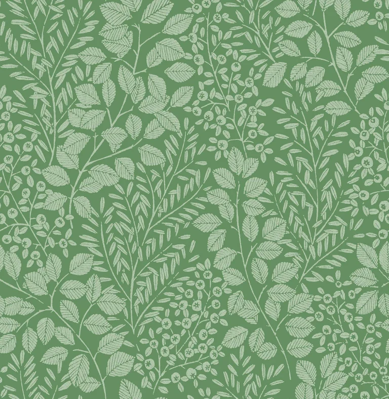 Elin Berry Botanical Wallpaper - Green — Ảnh 3