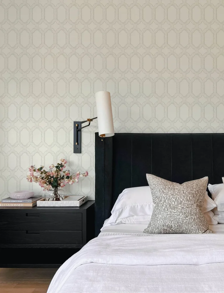 Chesapeake Chervil Trellis Wallpaper - White — Ảnh 3