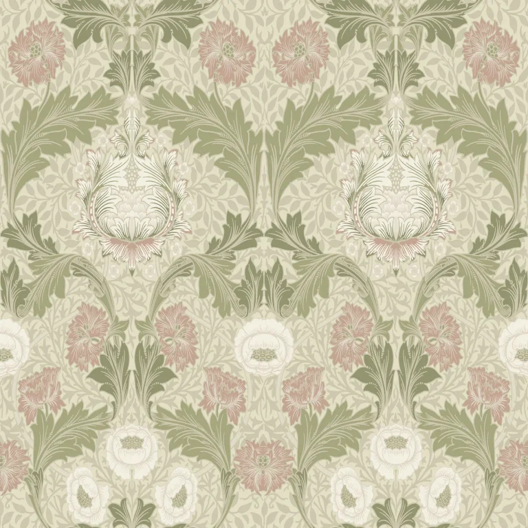 Myrtle Floral Ogee Wallpaper - Mauve — Ảnh 3