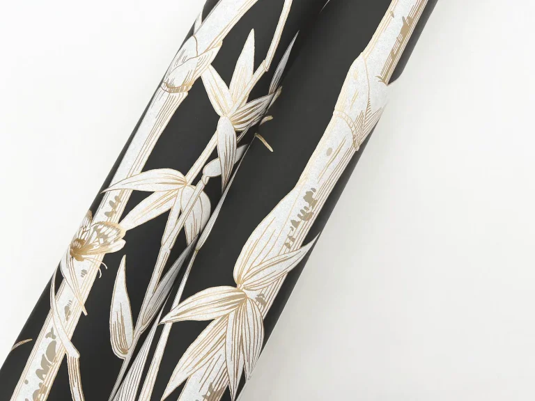 Bambou Toile Wallpaper - Black — Ảnh 8