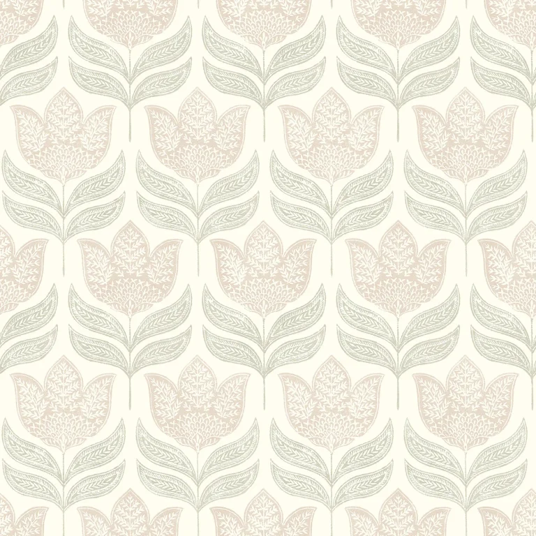 Chesapeake Cathal Tulip Block Print Wallpaper - Blush — Ảnh 5