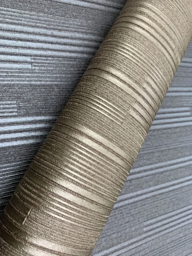 Vertical Plumb Wallpaper - Soft Gold — Image 3