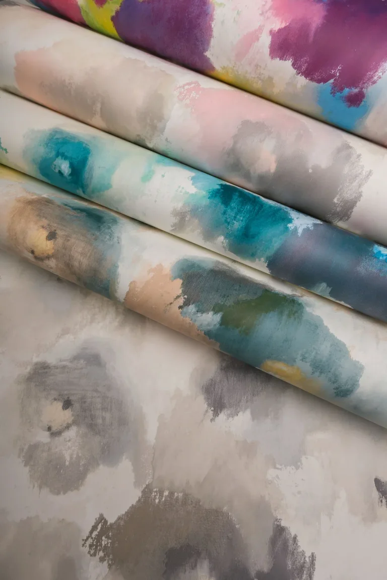 Impressionist Floral Wallpaper - Copper/Blue — Ảnh 8
