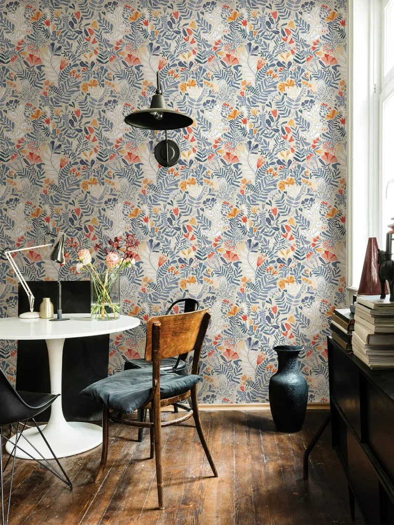 Brittsommar Woodland Floral Wallpaper - Light blue — Image 2