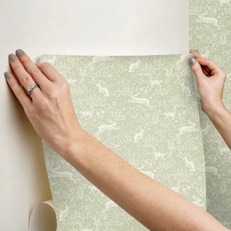 Rifle Paper Co. Fable Peel and Stick Wallpaper - Mint — Ảnh 7