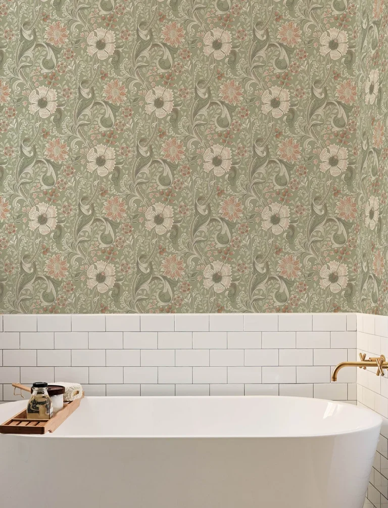 Chesapeake Liora Floral Trail Wallpaper - Green — Ảnh 4