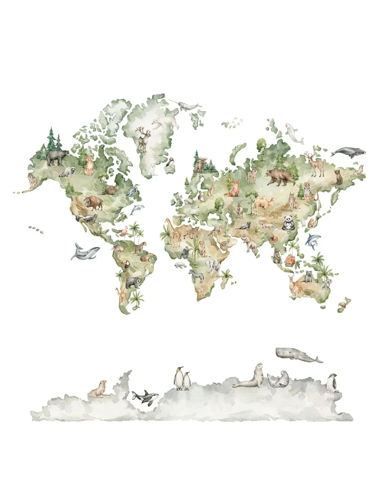 Cute Walls - Woodland Map Mural - 6042-1 — Ảnh 2