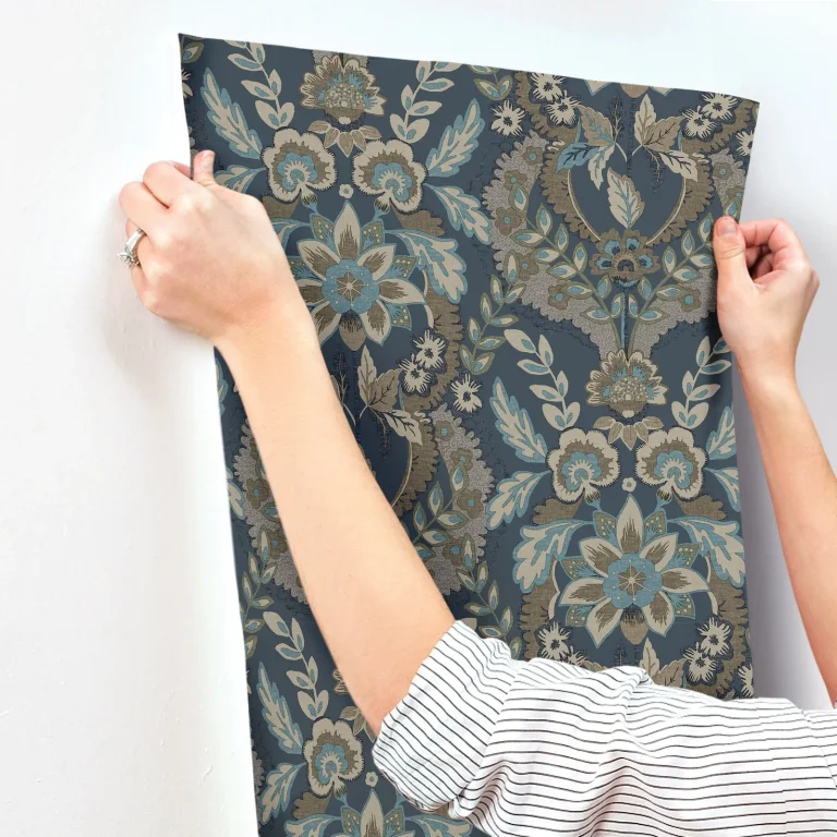Chris Loves Julia Collins Damask Wallpaper - Teal — Ảnh 3