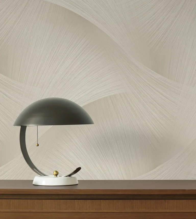Etched Reeds Abstract Wallpaper - Beige — Image 2