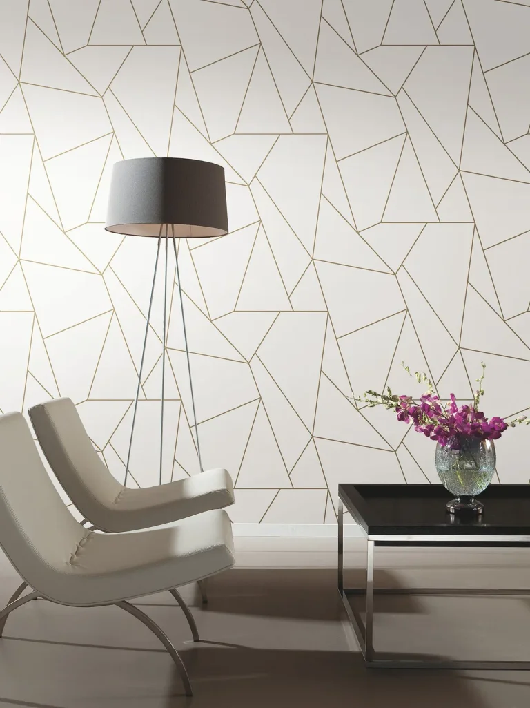 Nazca Wallpaper - White/Gold — Ảnh 2