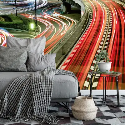 Urban Lightstripes - Wall Mural 5091 - 8 Panel - 384cm x 260cm