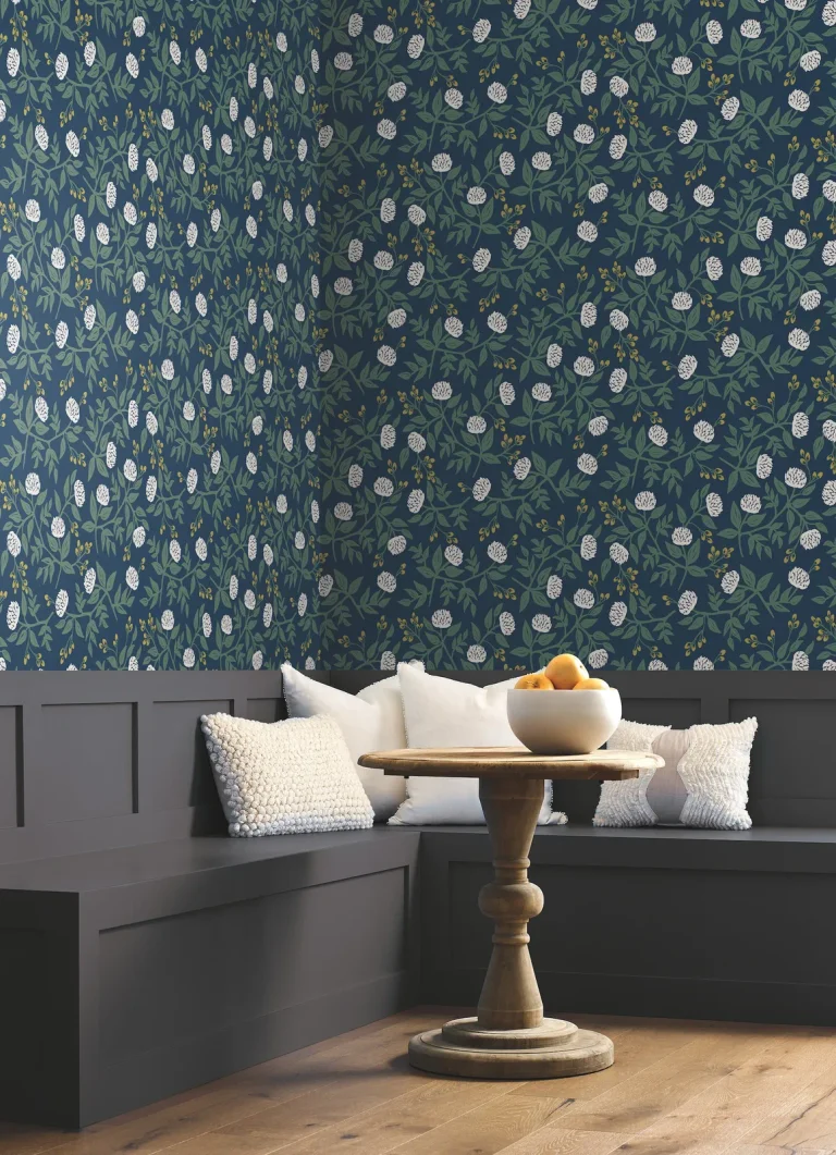 Rifle Paper Co. Peonies Wallpaper - Navy — Ảnh 3