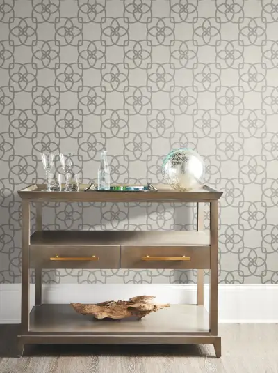 Serendipity Wallpaper - Lt Grey/Silver