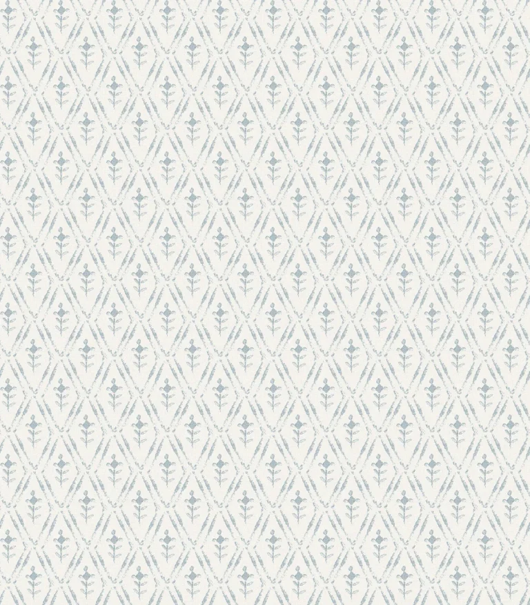 Chris Loves Julia Tillie Diamond Floral Wallpaper - Blue — Ảnh 4