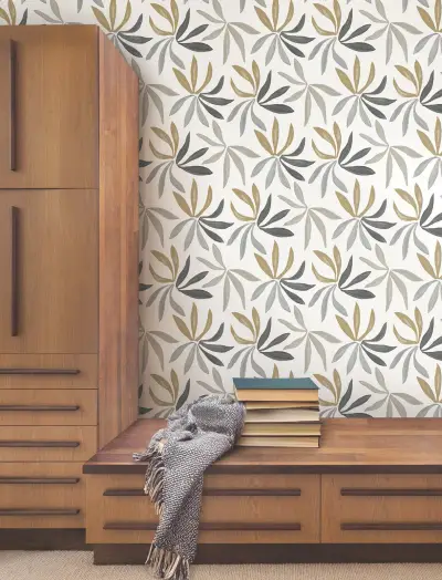 Little Garden Wallpaper - Graphite & Gold
