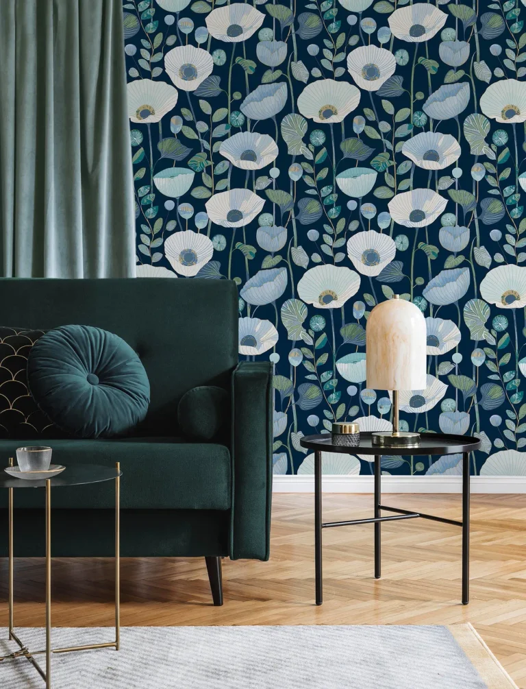 Mindra Floral Trail Wallpaper - Indigo — Ảnh 6