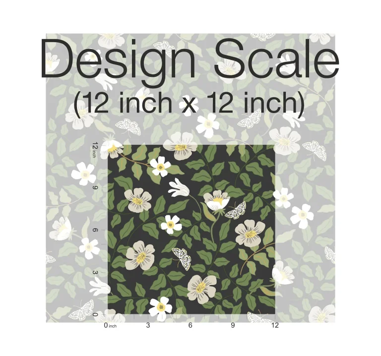 Rifle Paper Co. Primrose Peel and Stick Wallpaper - Linen and Black — Ảnh 3