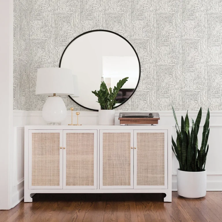 Merritt Geometric Wallpaper - Black — Ảnh 3