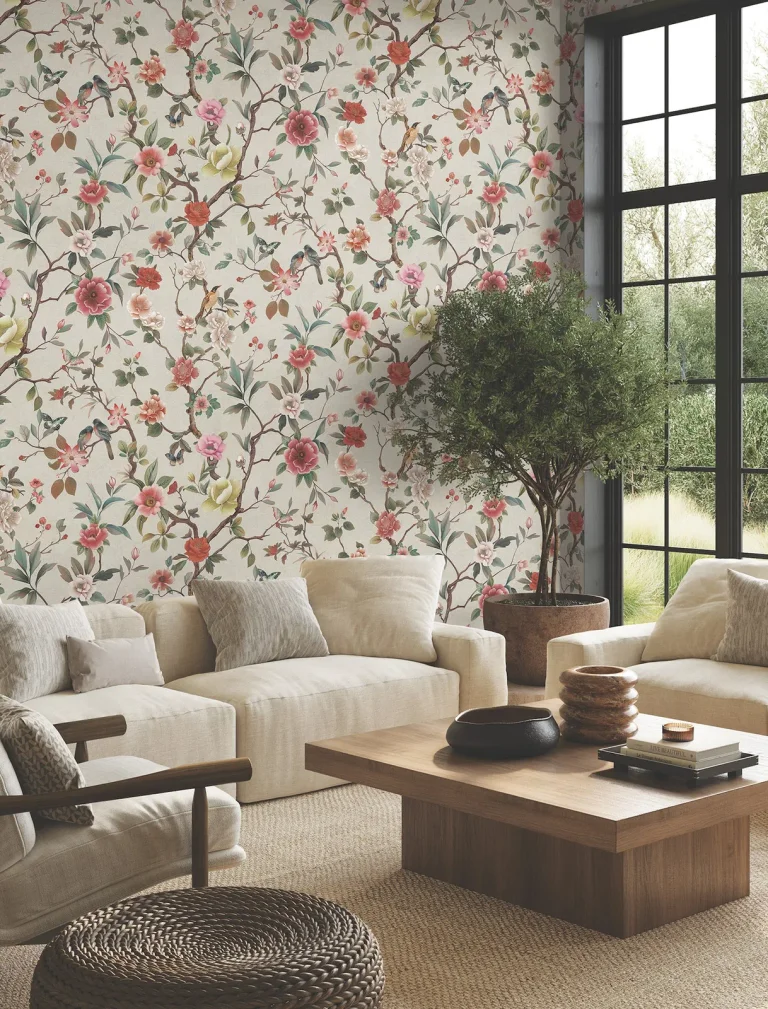Ronald Redding Kimora's Garden Wallpaper - Ivory — Image 4