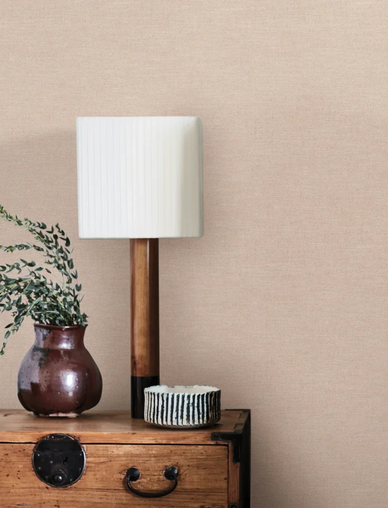 Chesapeake Chambray Fabric Weave Wallpaper - Blush — Ảnh 2