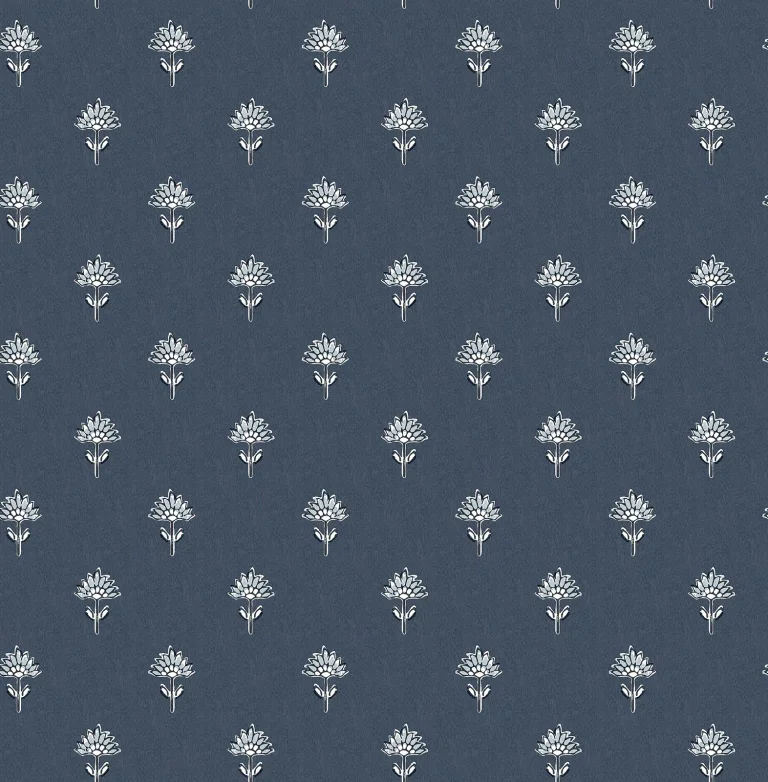 Chesapeake Surdiva Floral Fan Wallpaper - Indigo — Image 5