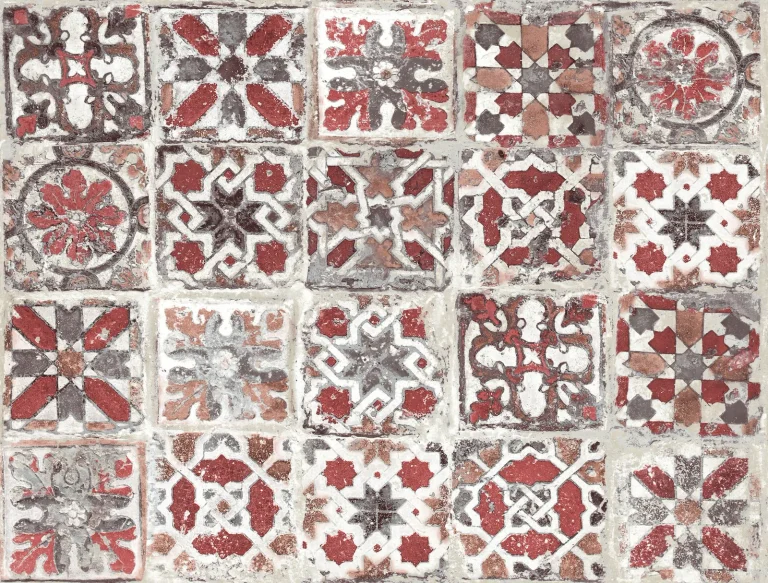 Encaustic Tile Peel and Stick Wallpaper - Red Jasper — Ảnh 6