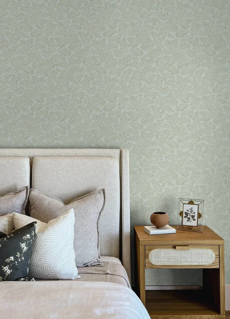 Chesapeake Chrysantha Berry Branches Wallpaper - Aqua — Ảnh 3
