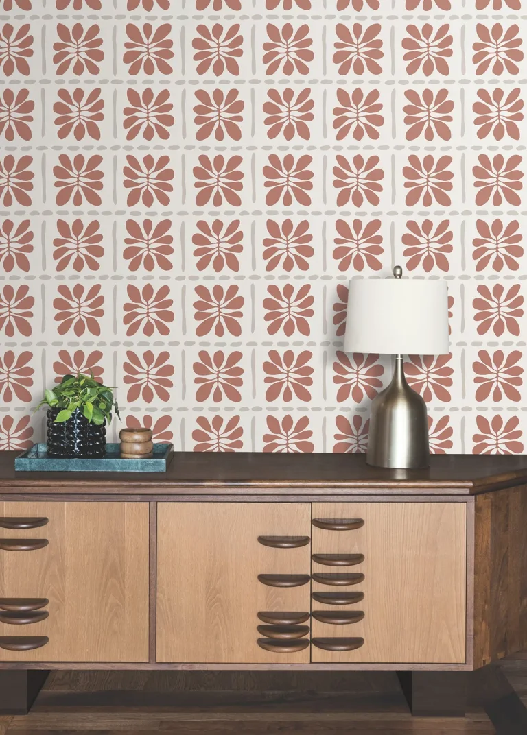 Mimosa Fleur Wallpaper - Terracotta — Image 4