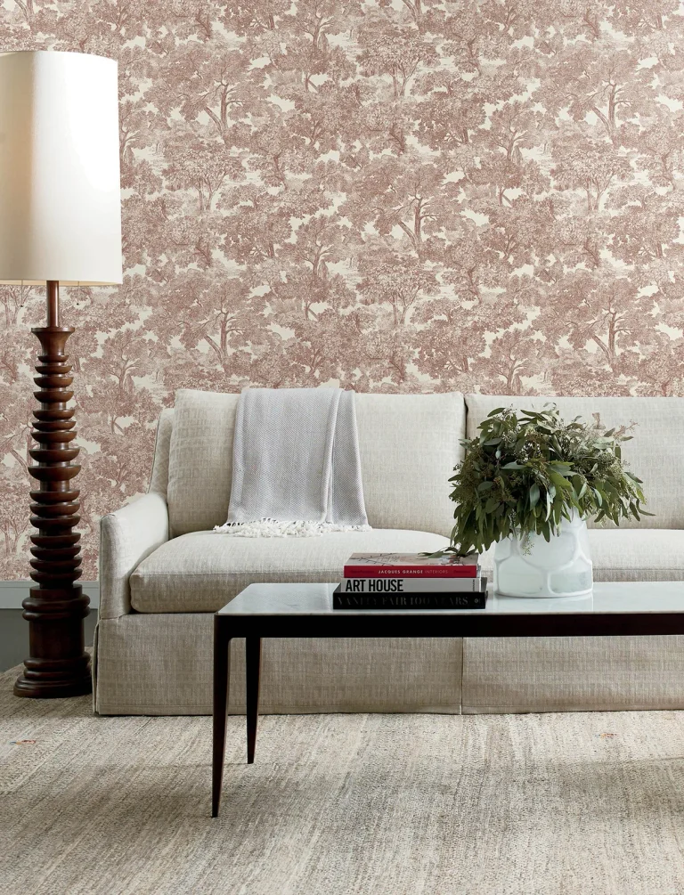 Chesapeake Spinney Toile Wallpaper - Red — Ảnh 6