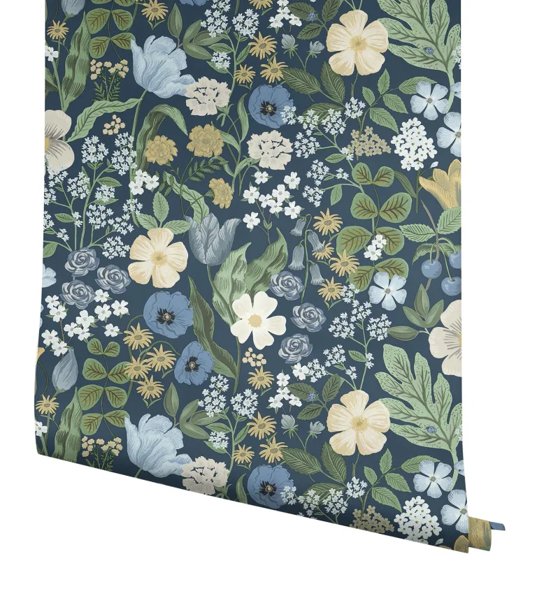 Rifle Paper Co. Blossom Wallpaper - Navy — Ảnh 2