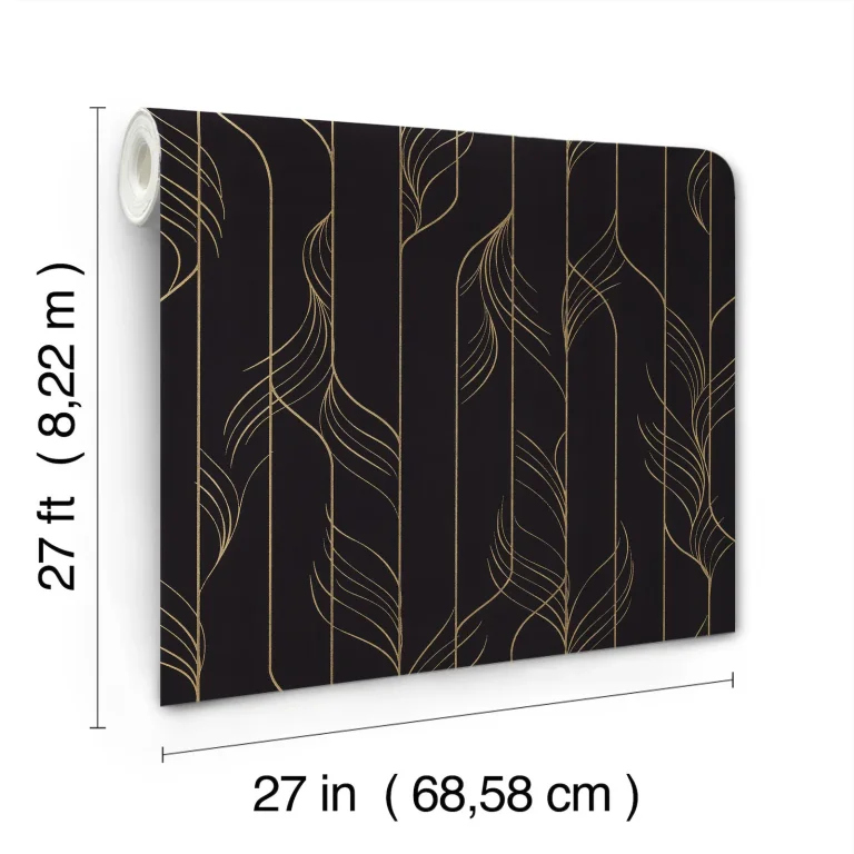Candice Olson Elemental Thread Wallpaper - Black & Gold — Image 2