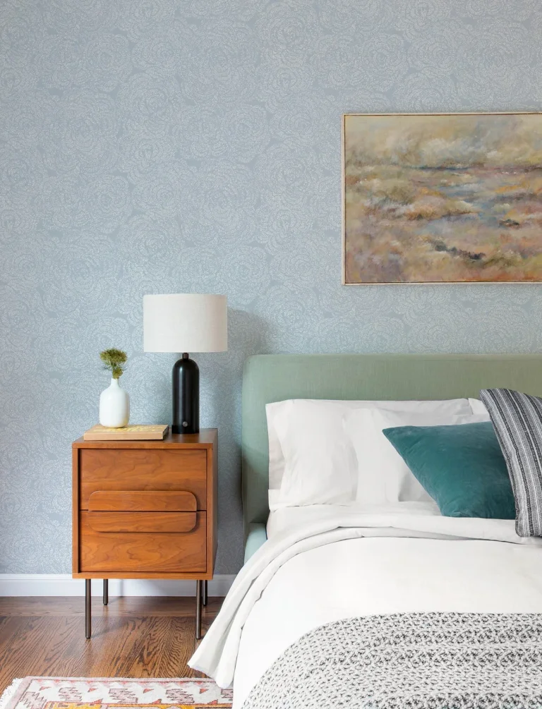 Ambroise Abstract Floral Wallpaper - Blue — Ảnh 7