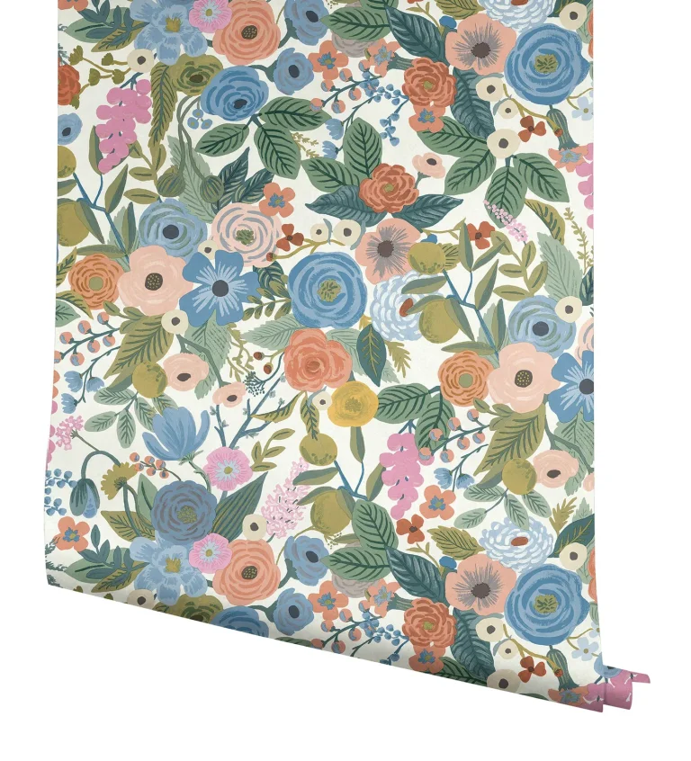 Rifle Paper Co. Garden Party Peel and Stick Wallpaper - Cobalt Multi — Ảnh 2