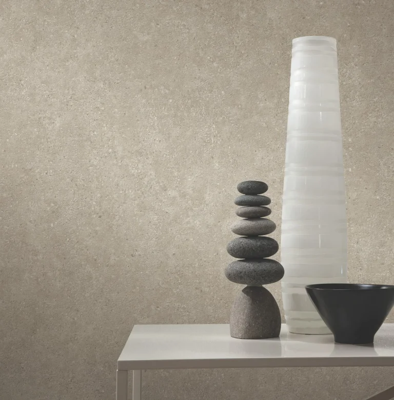 Artisan Stone Texture Wallpaper - Beige — Ảnh 3